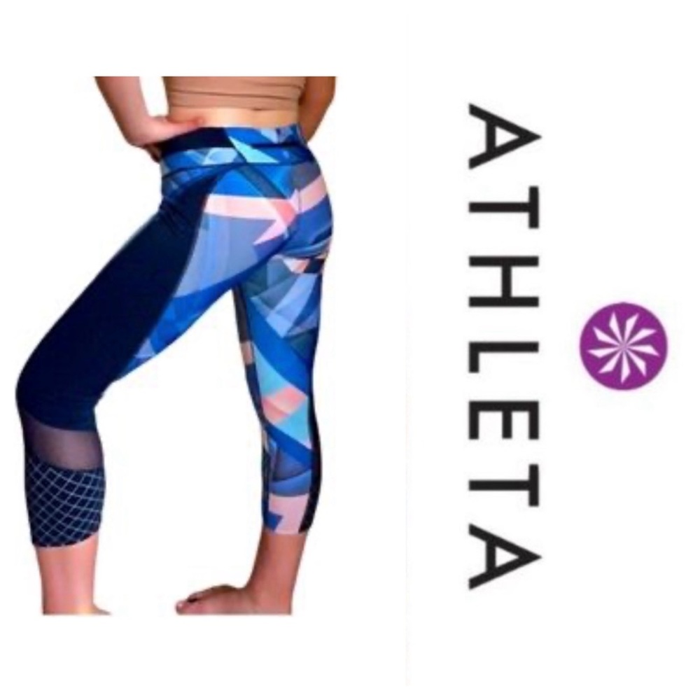 Athleta Electric Geo Sonar Capri - Picture 1 of 8